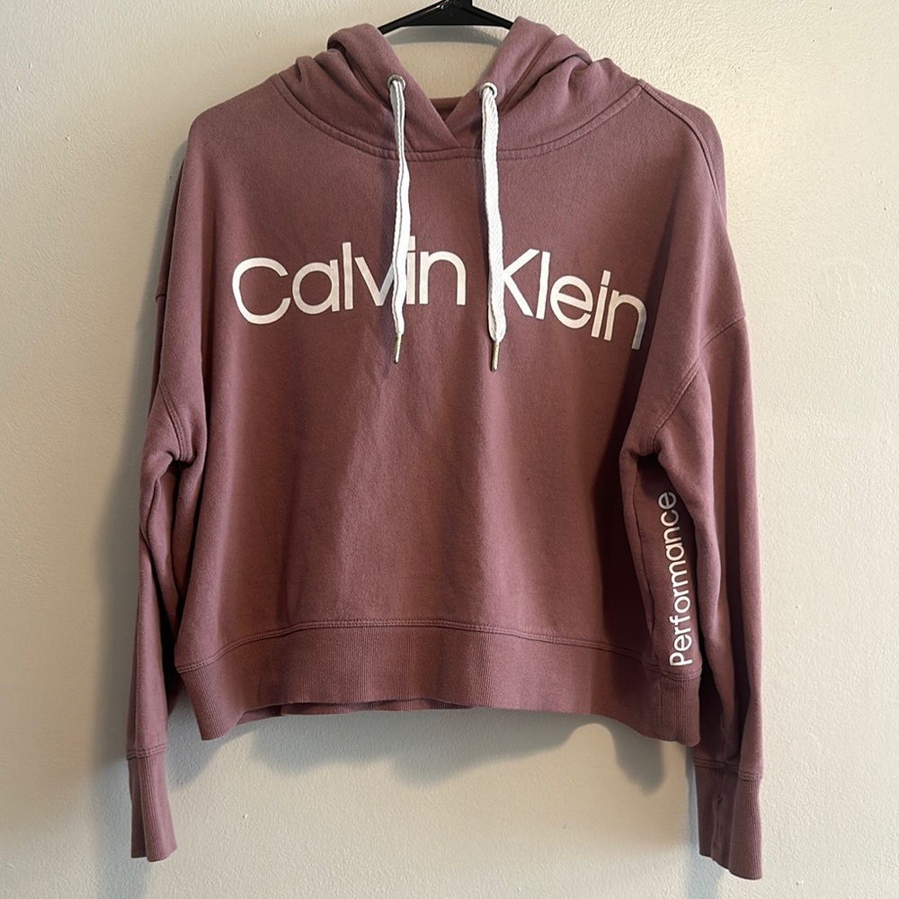 Calvin Klein Pink Boxy Cropped Sweatshirt